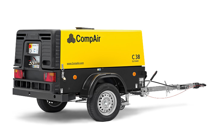 portable air compressor C38 side view